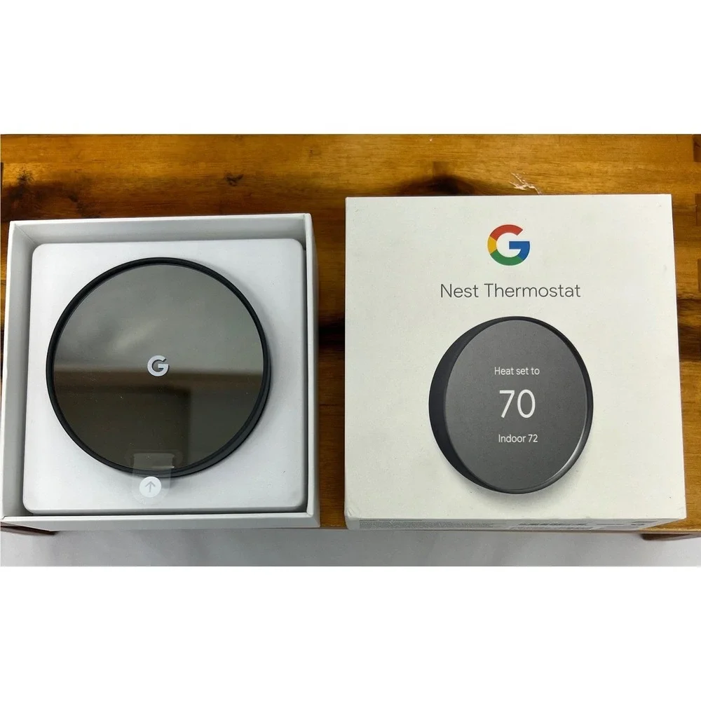 Google Nest Thermostat Smart Programmable G4CVZ Charcoal Gray New Open Box